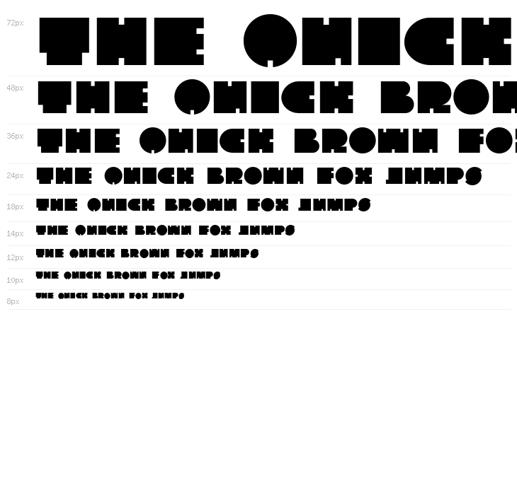 The Go Font Waterfall