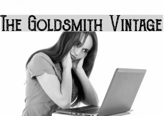 The Goldsmith Vintage Font examples
