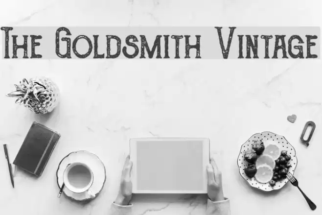 The Goldsmith Vintage Font examples
