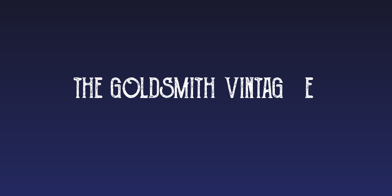 The Goldsmith Vintage Social Header