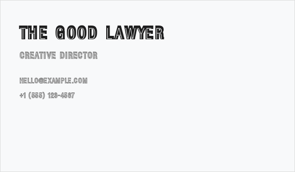 The Good Lawyer Business Card