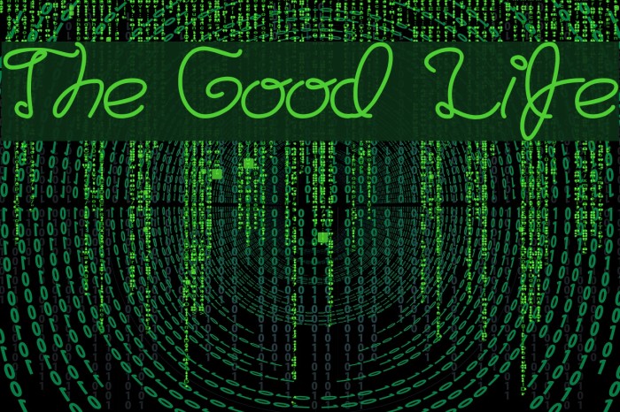 The Good Life Font examples