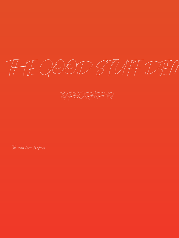 The Good Stuff Demo Poster