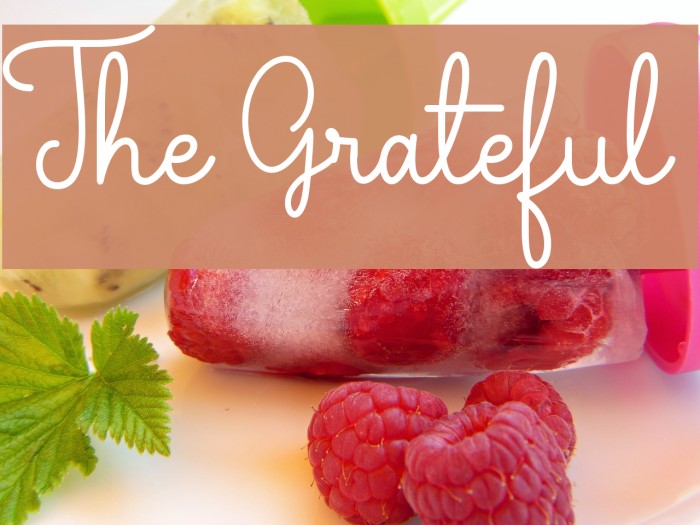 The Grateful 1 Font examples