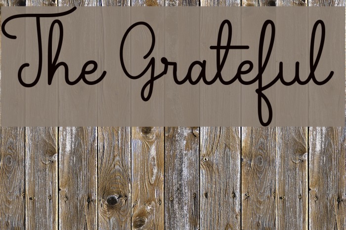 The Grateful 1 Font examples