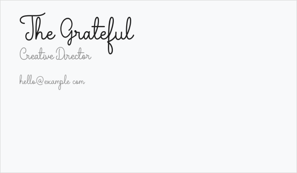 The Grateful 1 Business Card