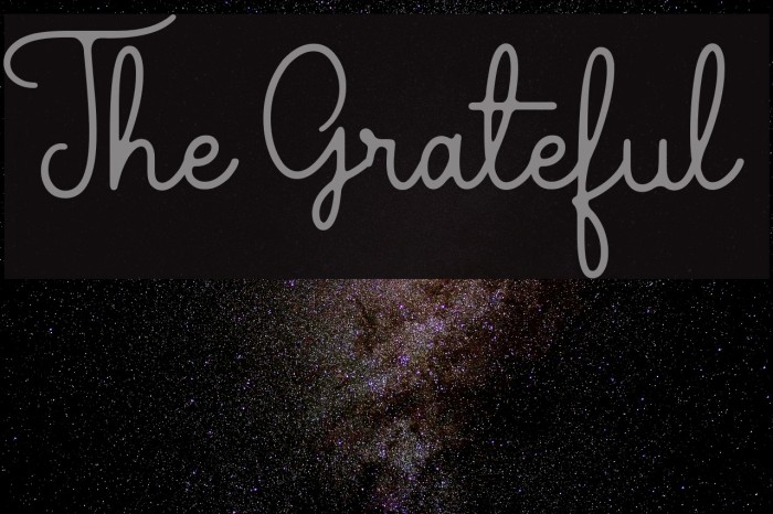 The Grateful 2 Font examples