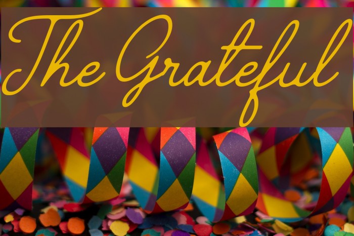 The Grateful 4 Font examples