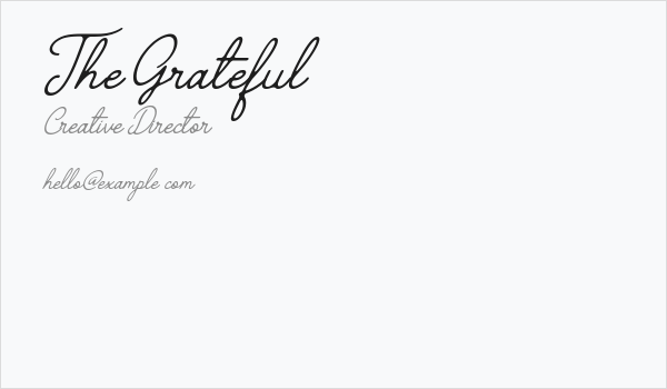 The Grateful 4 Business Card