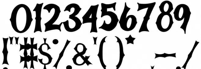 The Graveyard Font OTHER CHARS