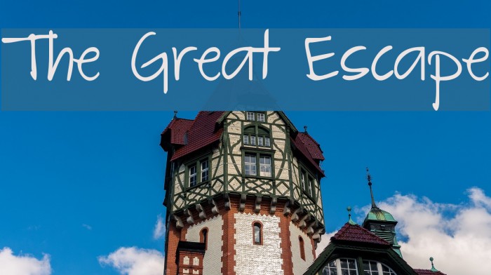 The Great Escape Font examples