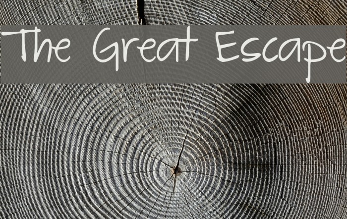 The Great Escape Font examples