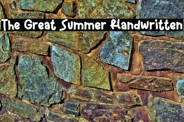 The Great Summer Handwritten Example 1