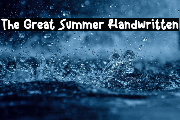 The Great Summer Handwritten Example 3