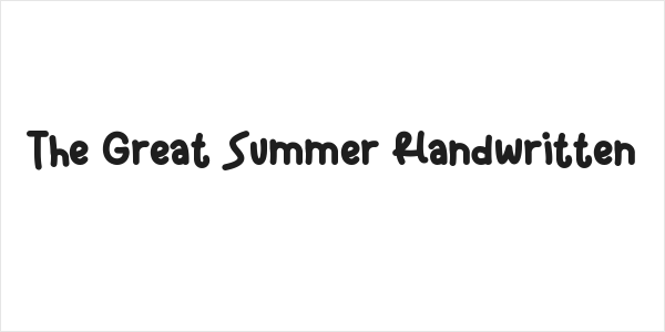 The Great Summer Handwritten Logo