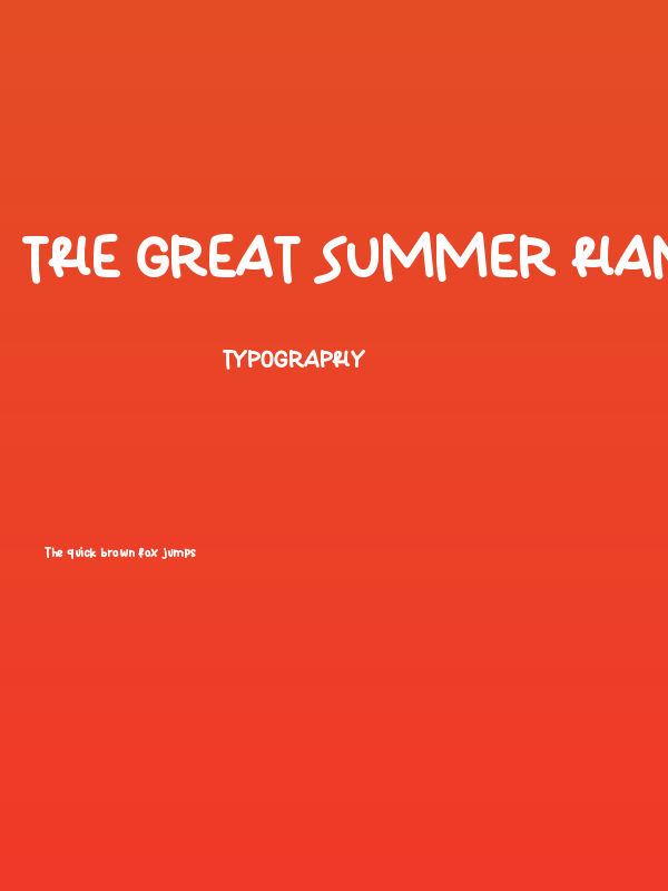The Great Summer Handwritten Poster
