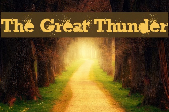 The Great Thunder Font examples