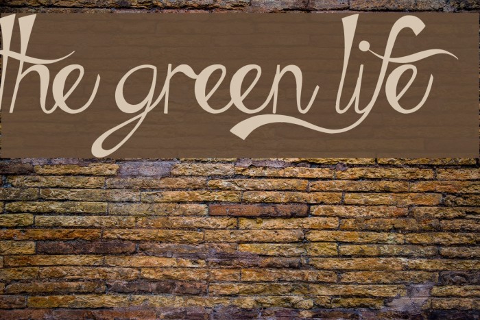 The Green Life Font examples