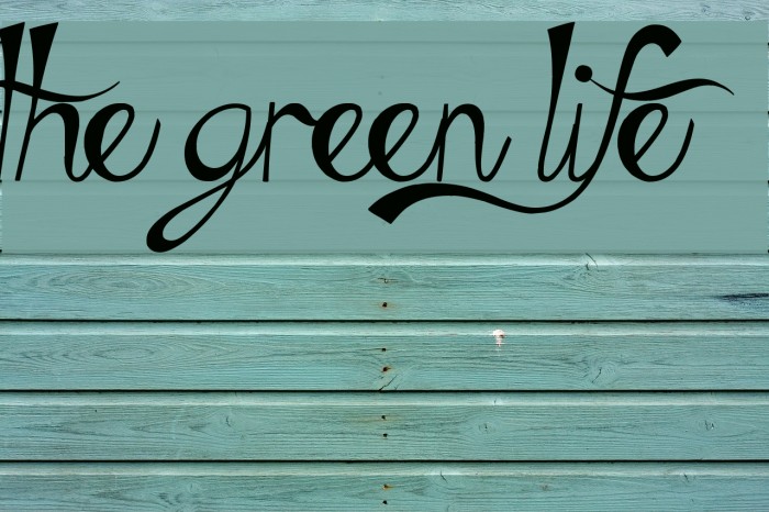 The Green Life Font examples