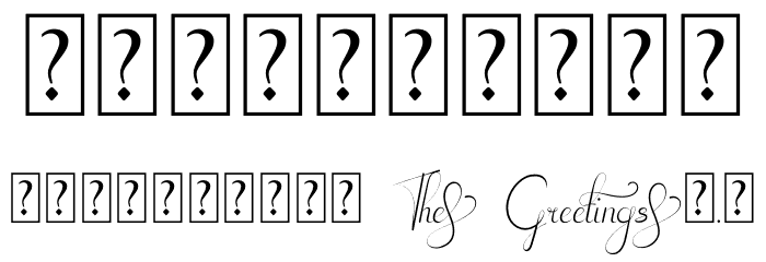 The Greetings Font OTHER CHARS