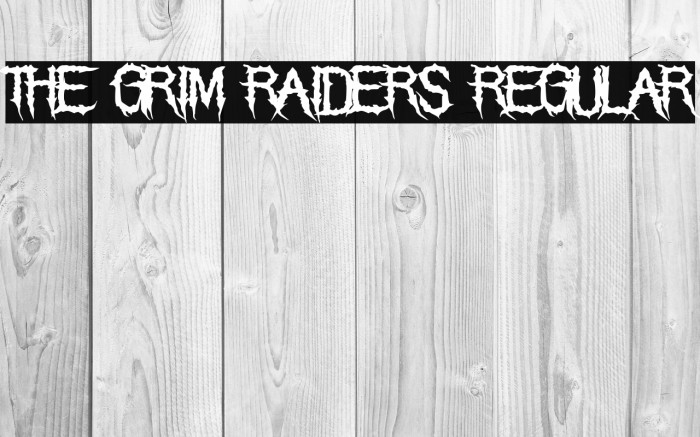 The Grim Raiders Regular Font examples