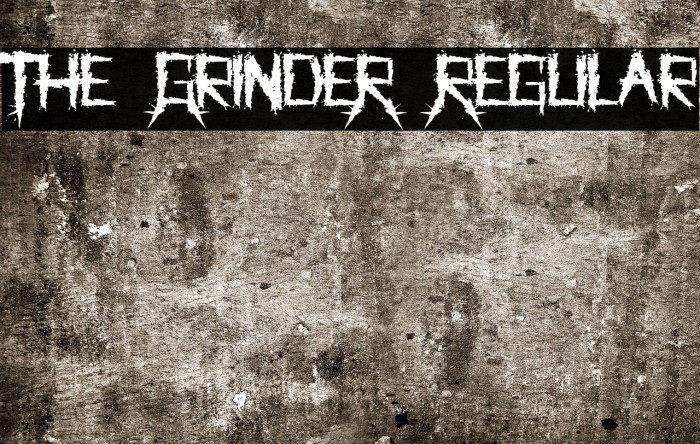 The GrindeR Regular Font examples