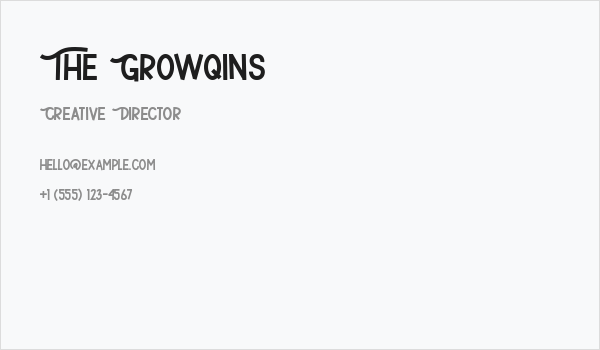 The Growqins Business Card