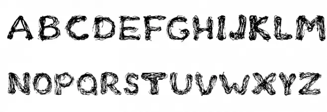 The Grudge Font UPPERCASE