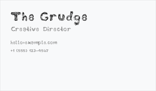 The Grudge Business Card
