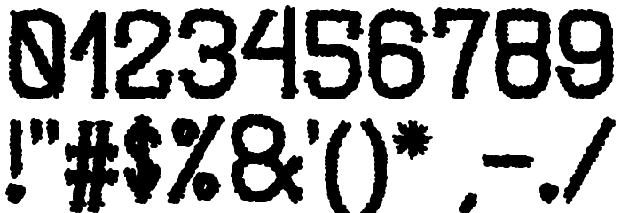 The Guns Smoke St Font OTHER CHARS