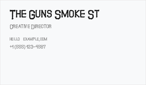 The Guns Smoke St Business Card