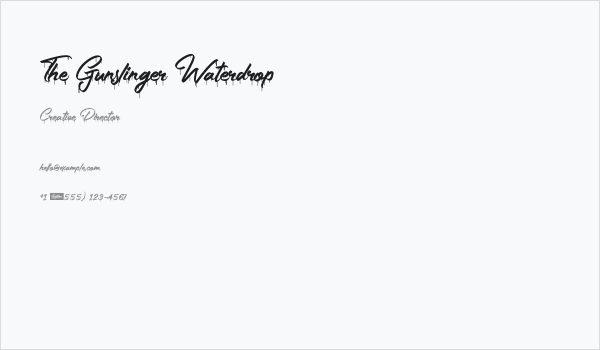 The Gunslinger Waterdrop Business Card