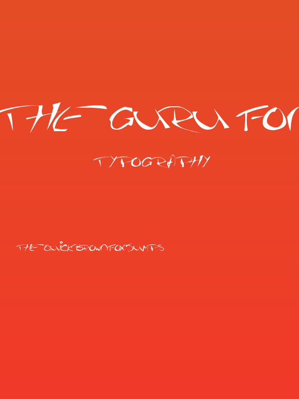 The Guru Font Poster