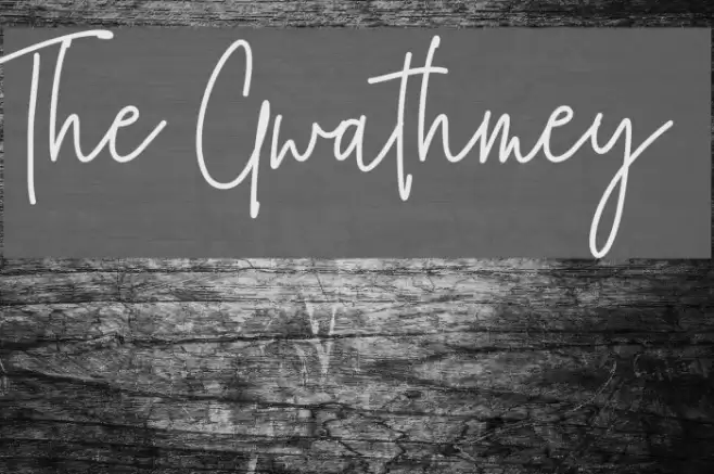 The Gwathmey Font examples