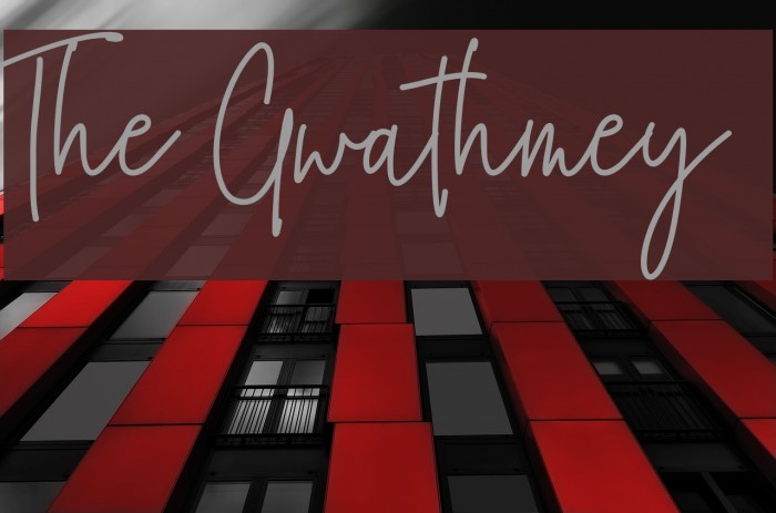 The Gwathmey Font examples