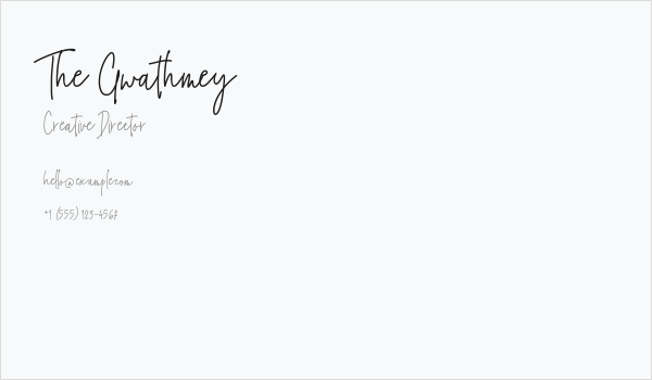 The Gwathmey Business Card