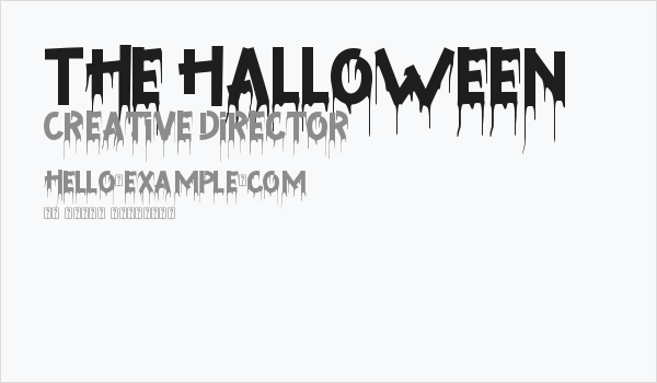 The Halloween Business Card