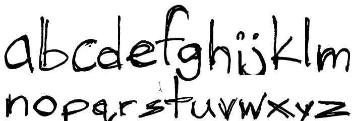 The Hand of Tes Font LOWERCASE