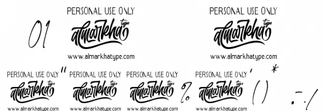 The Handnature Font OTHER CHARS