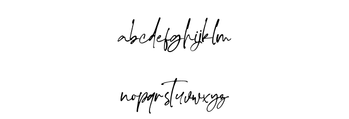 The Handnature Font LOWERCASE