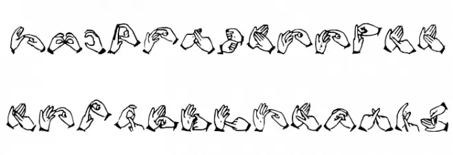 The Hands of Deaf Font UPPERCASE