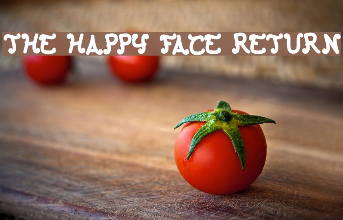 The Happy Face Return Font examples