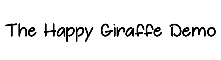 The Happy Giraffe Demo  नि: शुल्क फ़ॉन्ट्स डाउनलोड