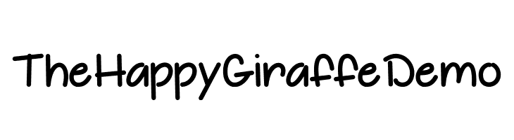 The Happy Giraffe Demo Font