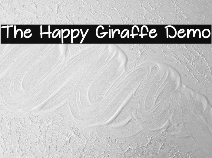 The Happy Giraffe Demo フォント examples