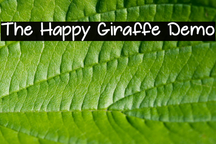 The Happy Giraffe Demo フォント examples