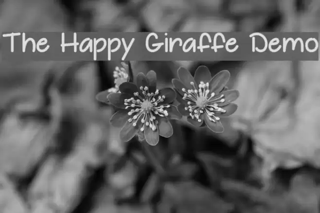 The Happy Giraffe Demo Font examples