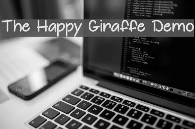 The Happy Giraffe Demo Font examples
