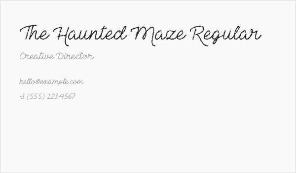 The Haunted Maze Regular Business Card
