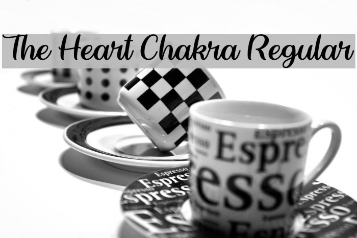 The Heart Chakra Regular Font examples